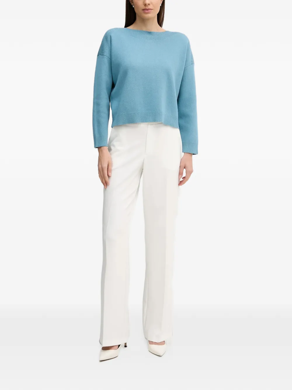 Benetton Ribgebreide trui Blauw