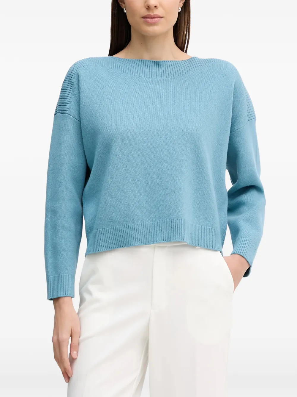 Benetton Ribgebreide trui Blauw