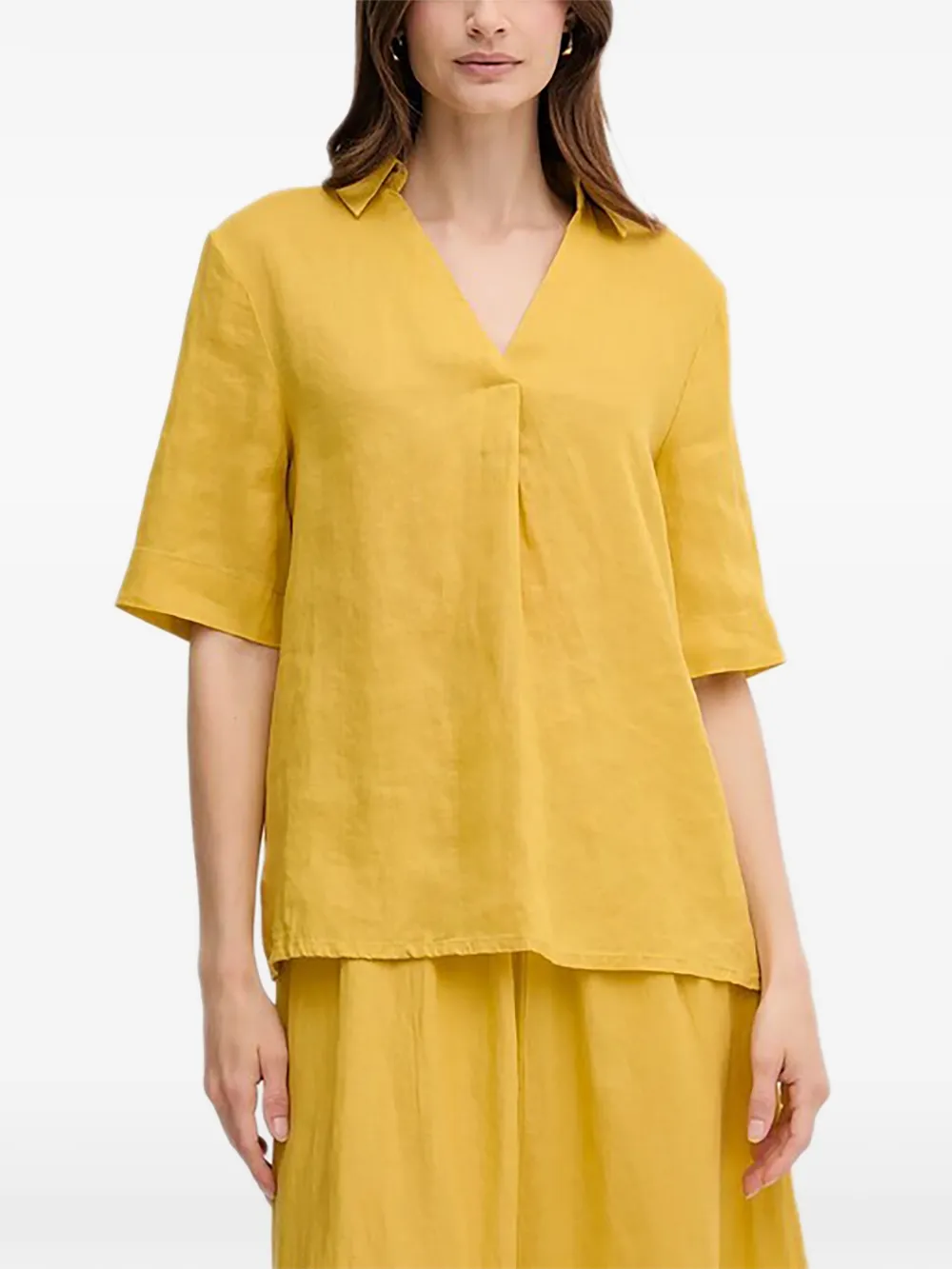 Benetton V-neck top - Giallo