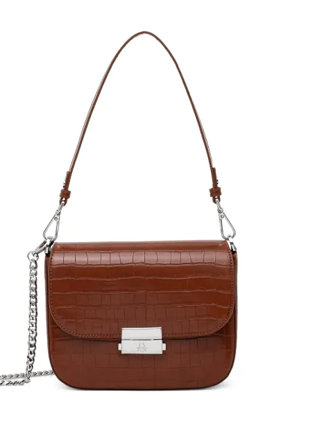 Benetton croc embossed chain shoulder bag