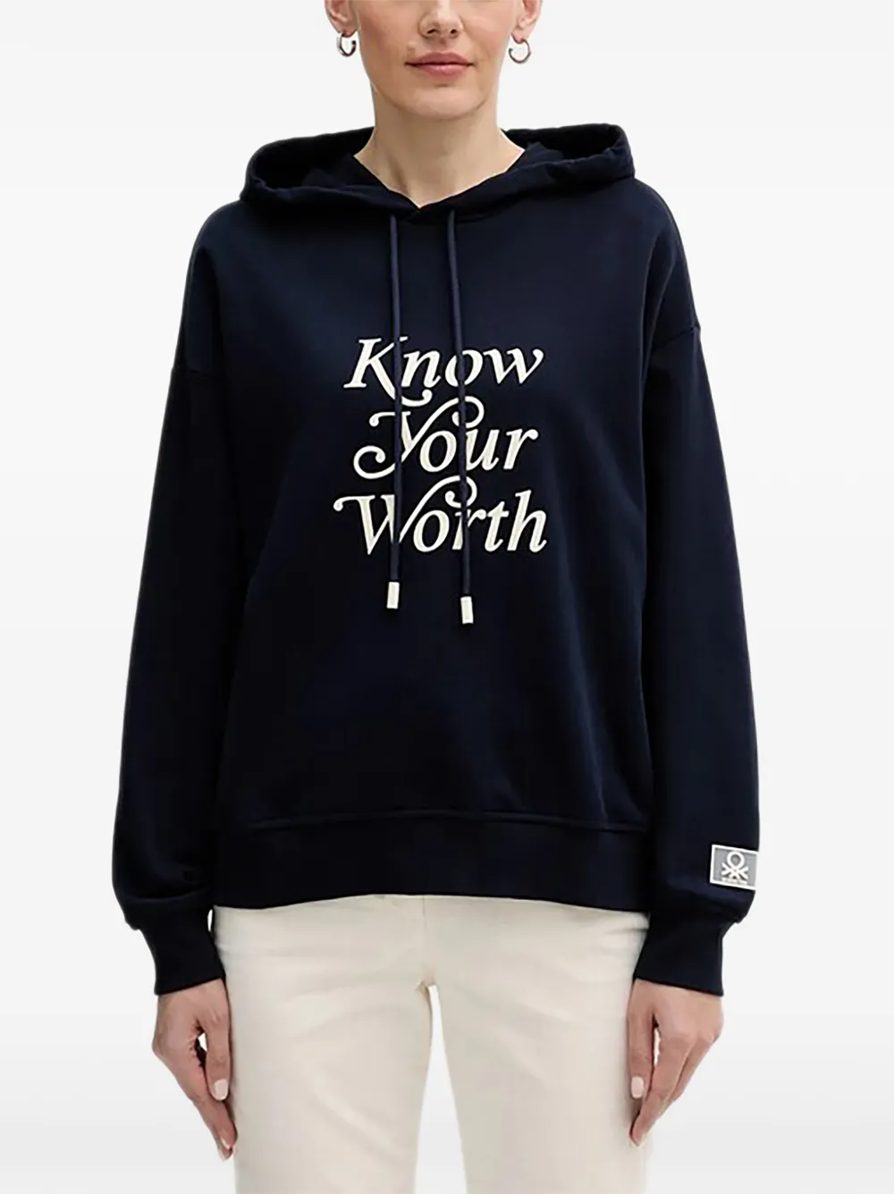 Benetton logo hoodie - Blu