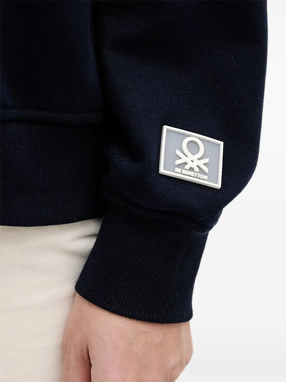 Benetton logo hoodie Blauw
