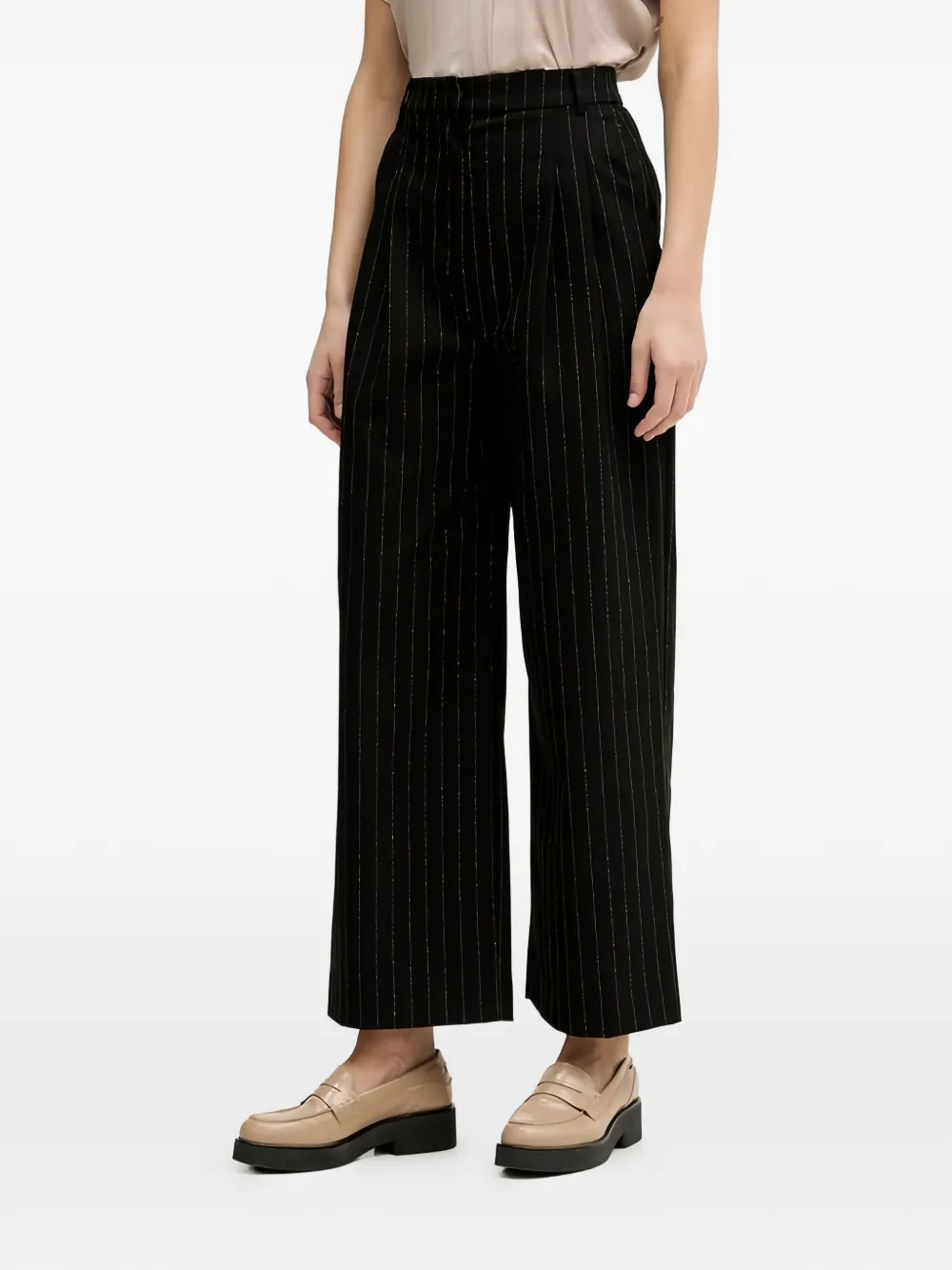 Benetton pinstriped trousers - Nero