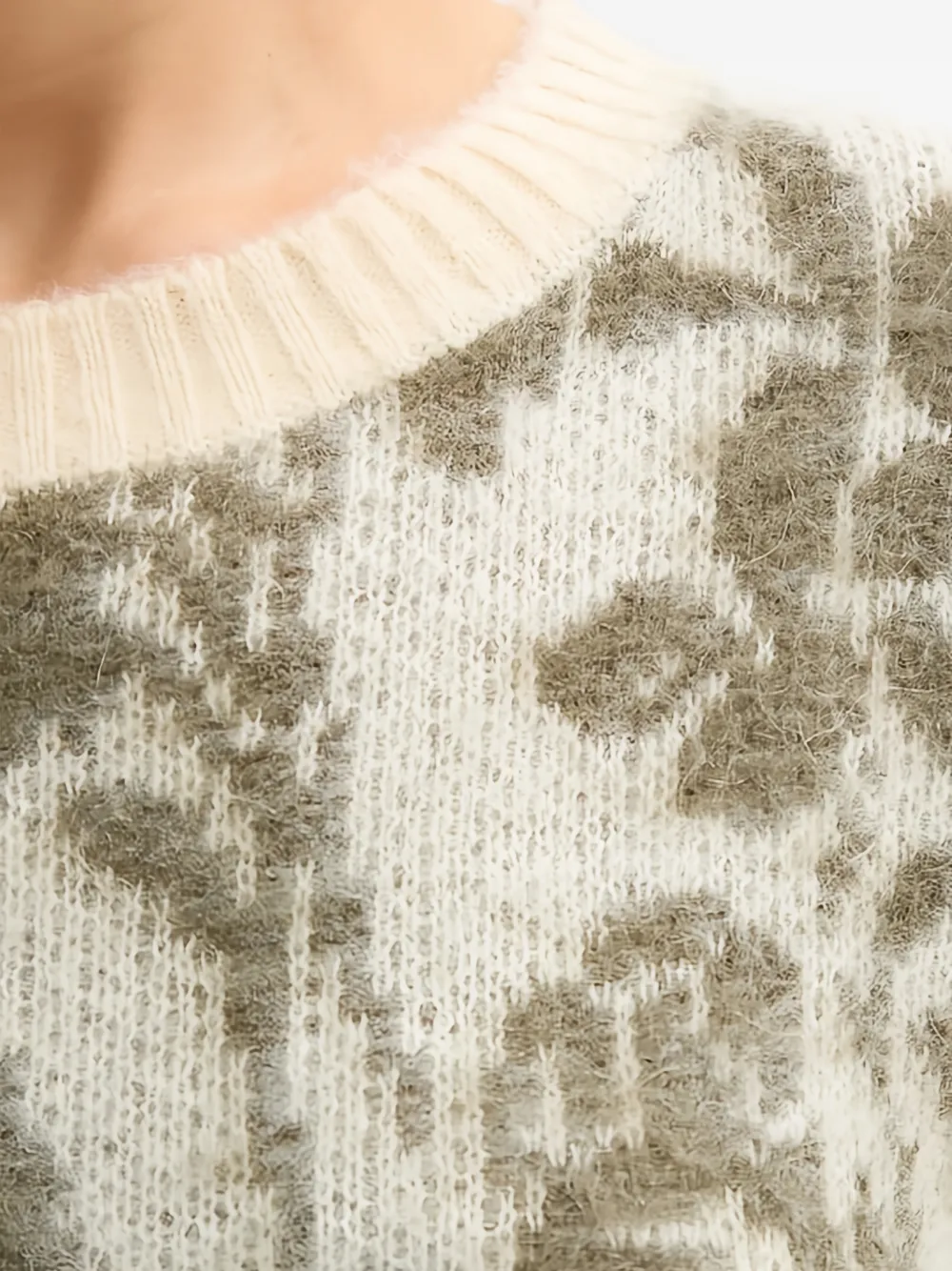 Benetton Trui met bloemenprint Beige