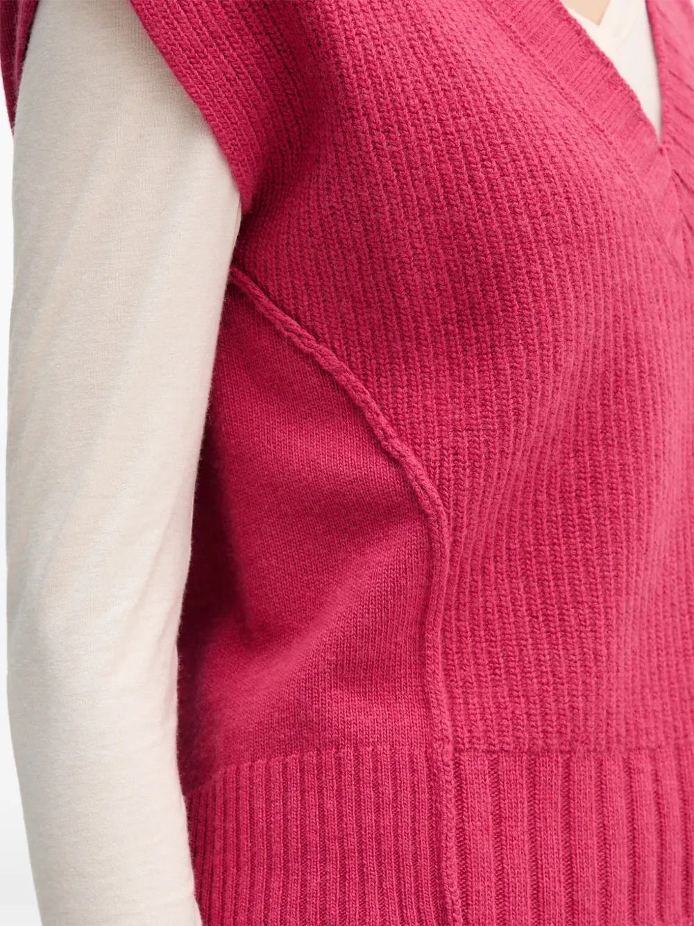 Benetton Trui met V-hals Roze