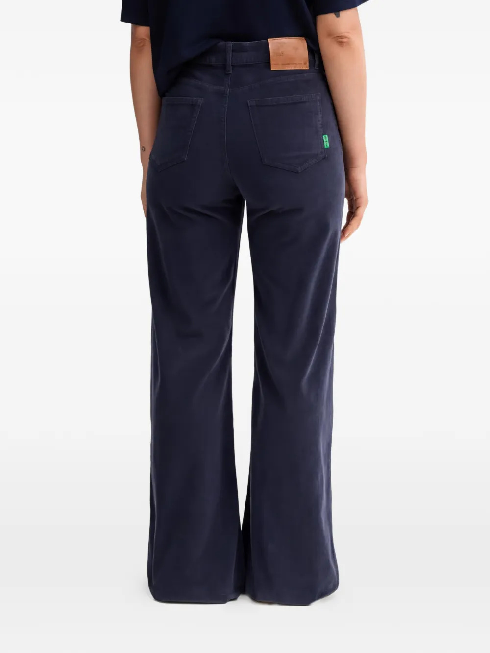  Benetton Pantalones Anchos - Azul 