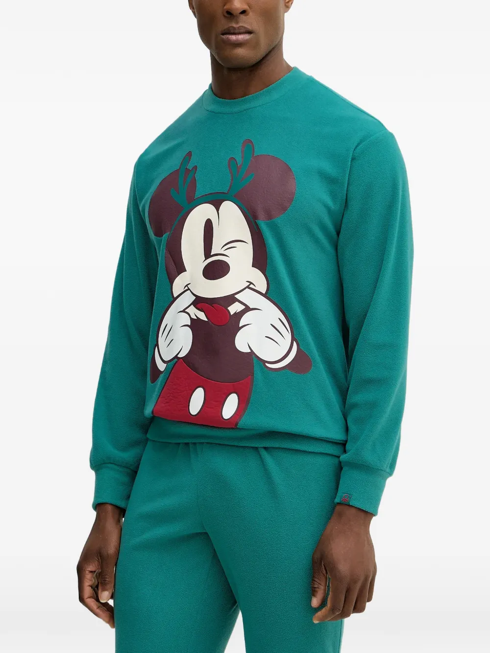 Benetton x Mickey Mouse fleece pajamas - Grün