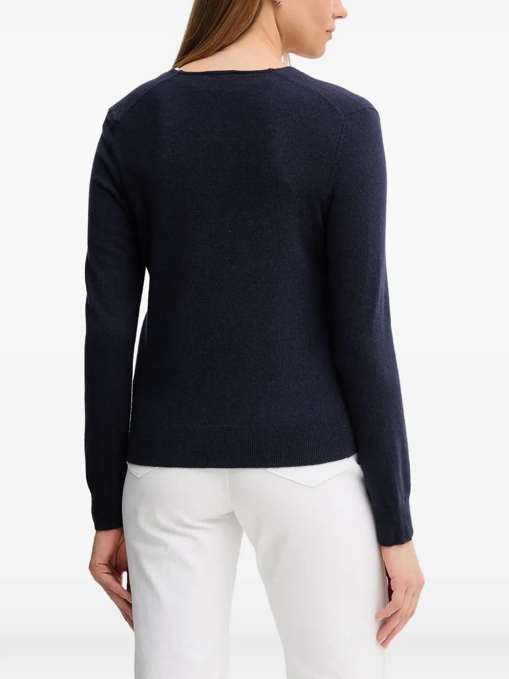 Benetton Trui met V-hals Blauw
