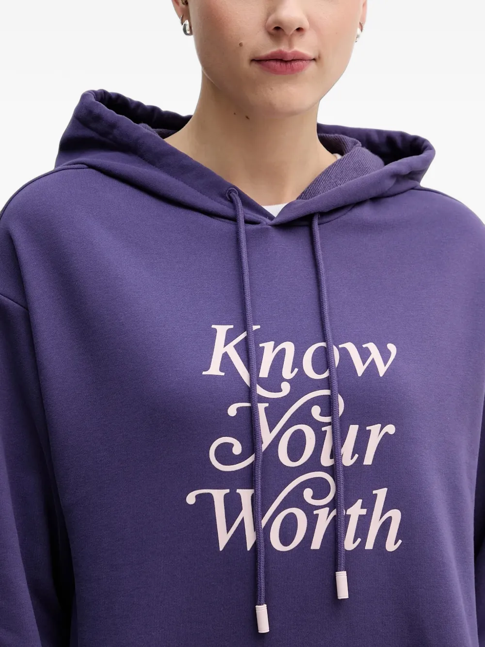 Benetton Hoodie met print Paars