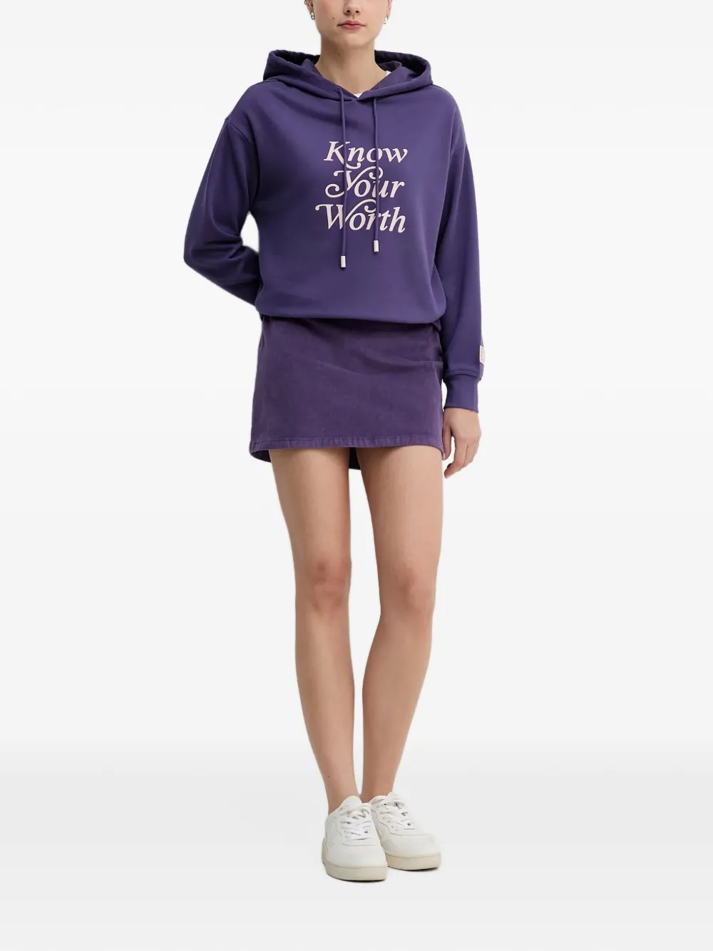Benetton Hoodie met print Paars