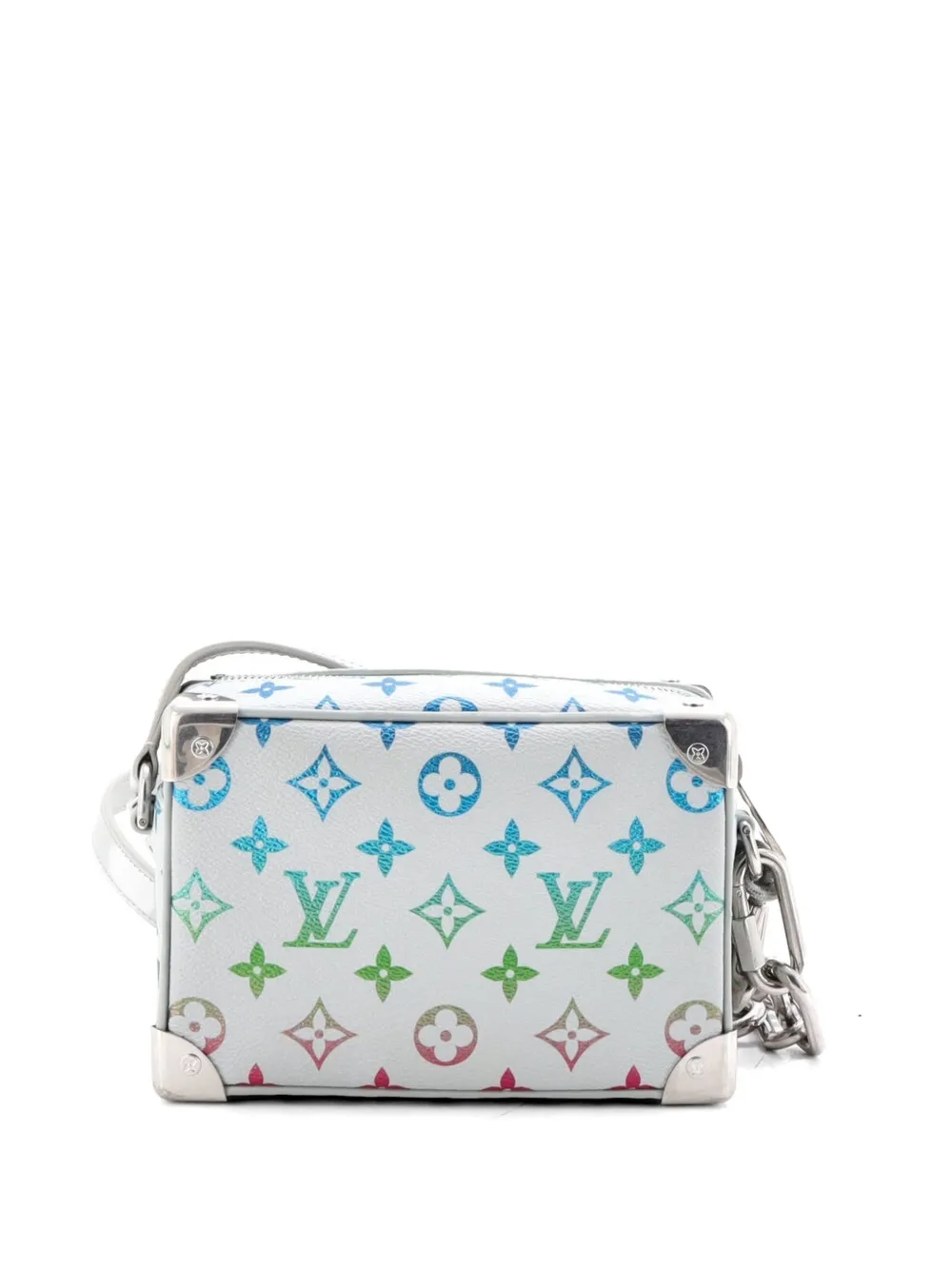  Louis Vuitton Pre-owned Soft Trunk Bag Monogram Iridescent Gradient Canvas Mini Crossbody Bag - Grey 