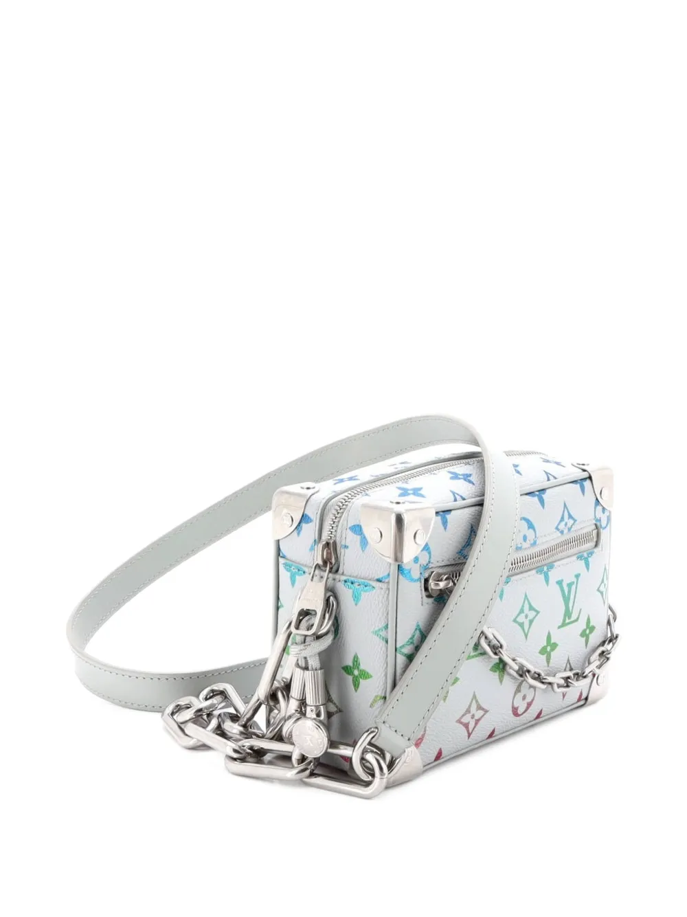  Louis Vuitton Pre-owned Soft Trunk Bag Monogram Iridescent Gradient Canvas Mini Crossbody Bag - Grey 