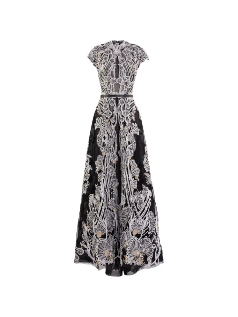 Saiid Kobeisy vestido largo con detalles