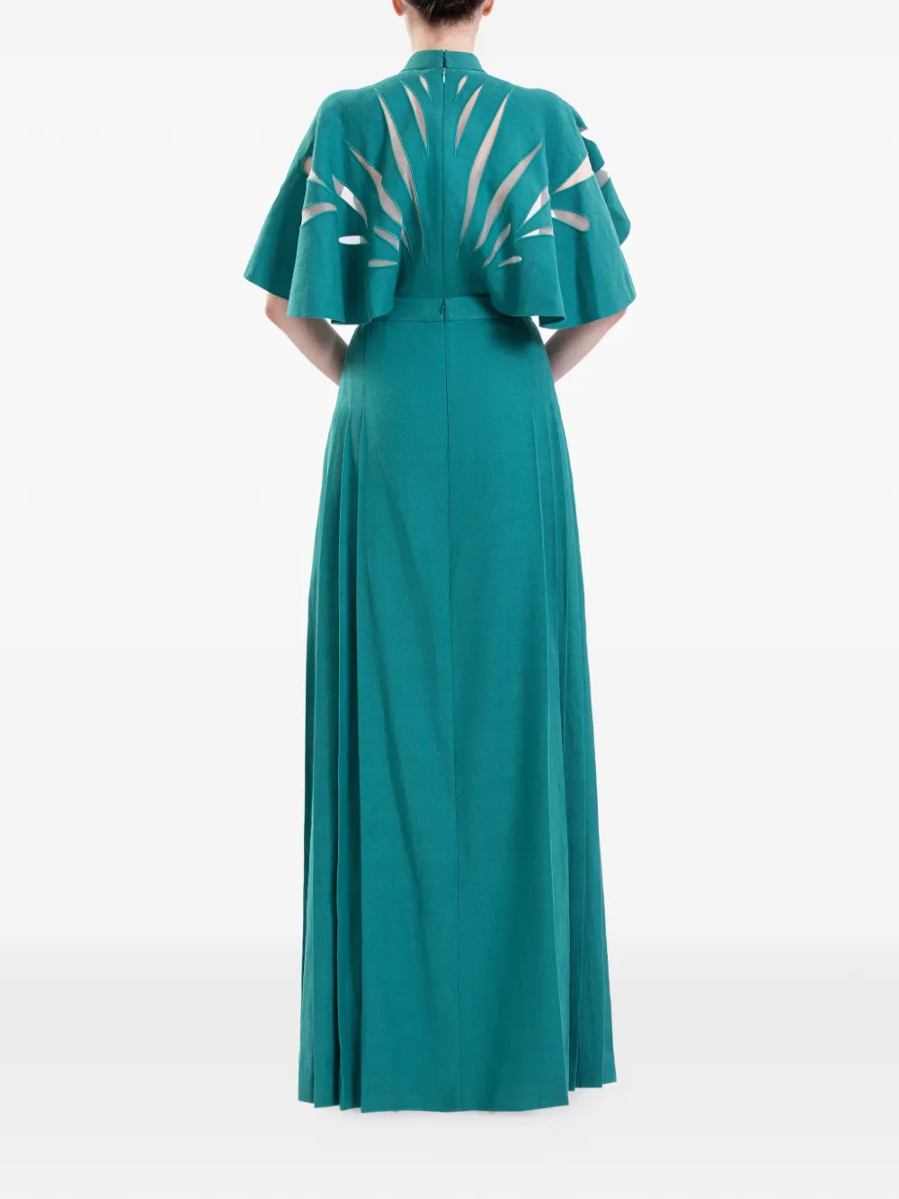 Saiid Kobeisy Linnen jumpsuit met uitgesneden details Blauw