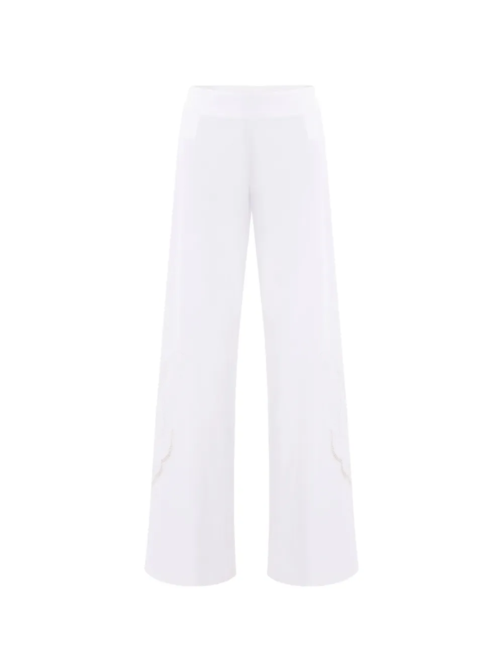 Saiid Kobeisy Pantaloni denim traforati - Bianco
