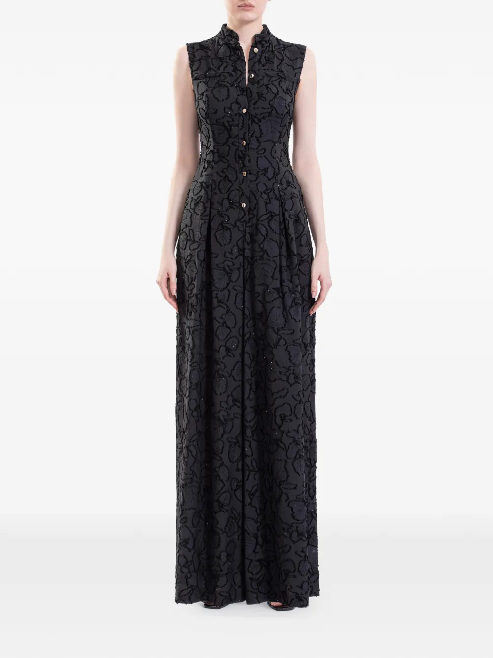 Saiid Kobeisy Jumpsuit met textuur Zwart