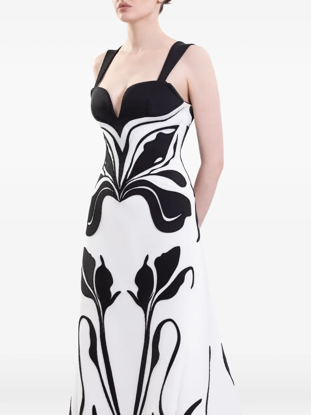 Saiid Kobeisy Scuba maxi-jurk met uitgesneden details Wit