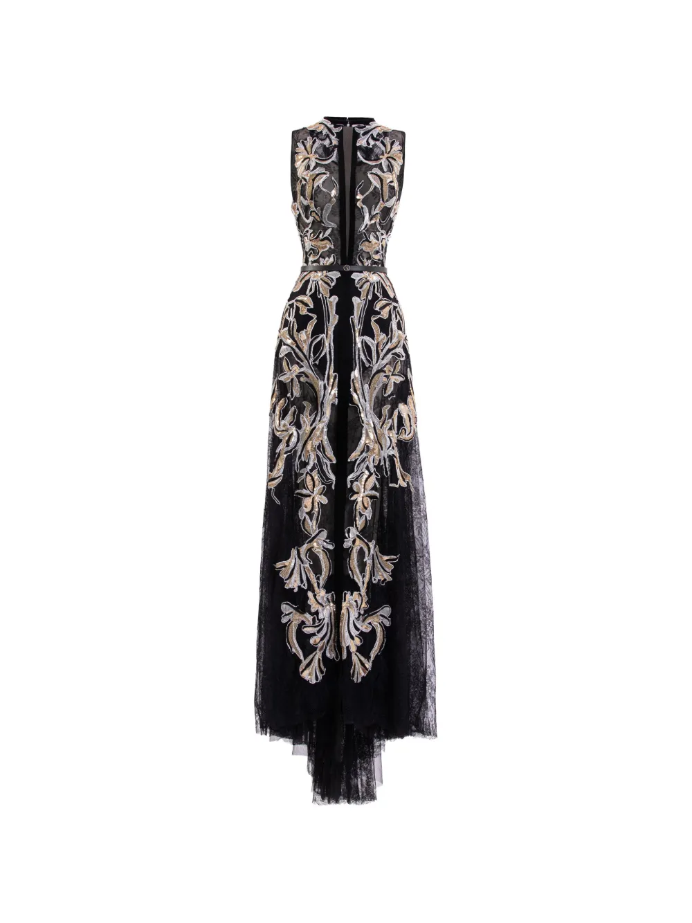 Saiid Kobeisy Besticktes Spitzenkleid - Schwarz