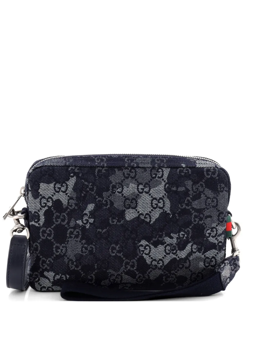 Gucci Pre-Owned Convertible Camouflage GG Denim crossbody bag - Blu