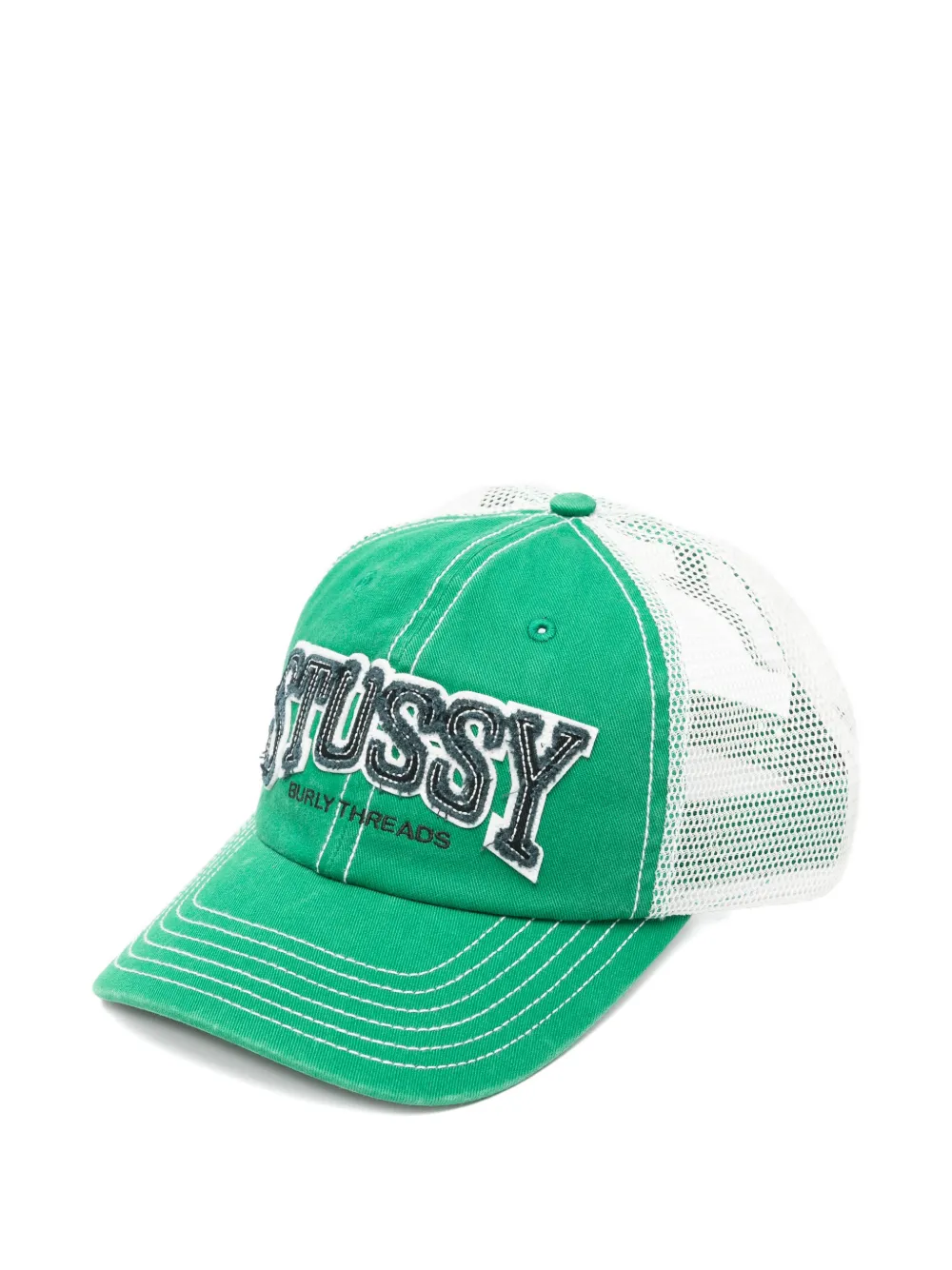 Stüssy Cappello da baseball Md Burly Threads con applicazione logo - Verde