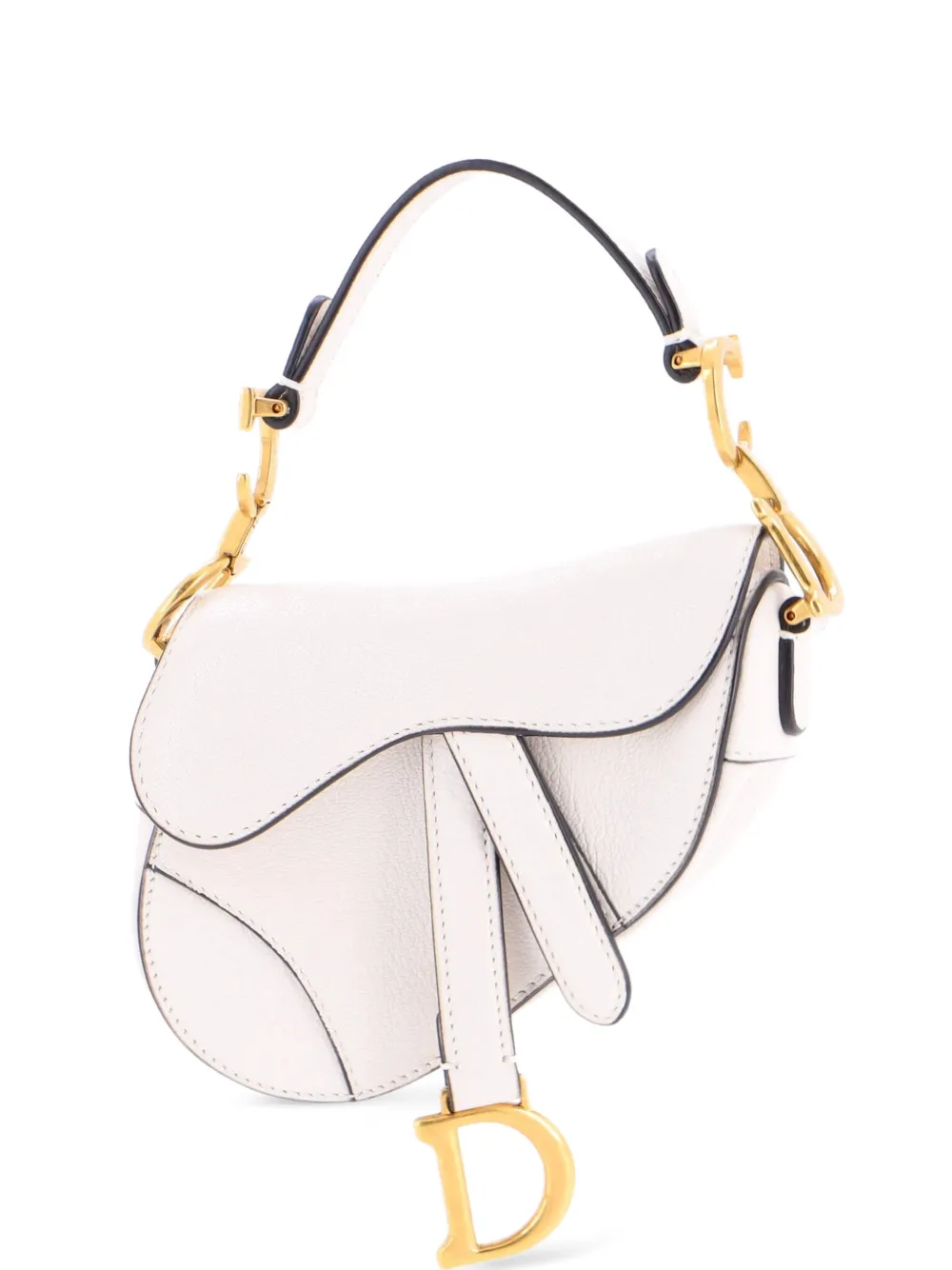 Christian Dior Pre-Owned Saddle Handbag Leather Micro satchel - Weiß