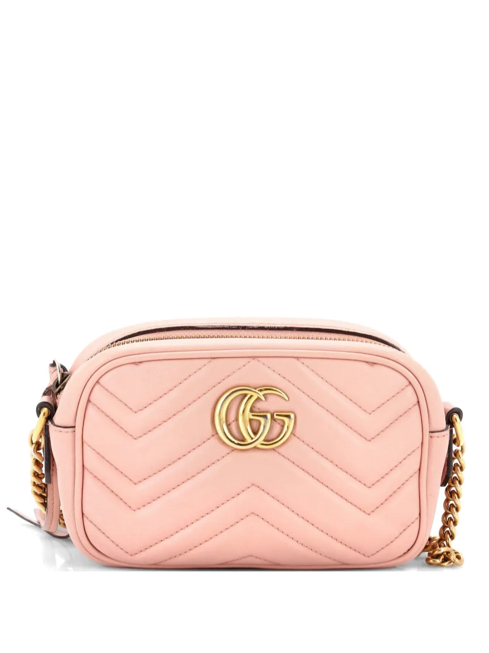 Gucci Pre-Owned GG Marmont Shoulder Bag Matelasse Leather Mini crossbody bag - Rosa