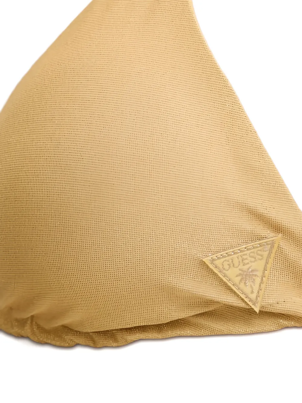 GUESS USA Triangel bikinitop met logo-plakkaat Beige