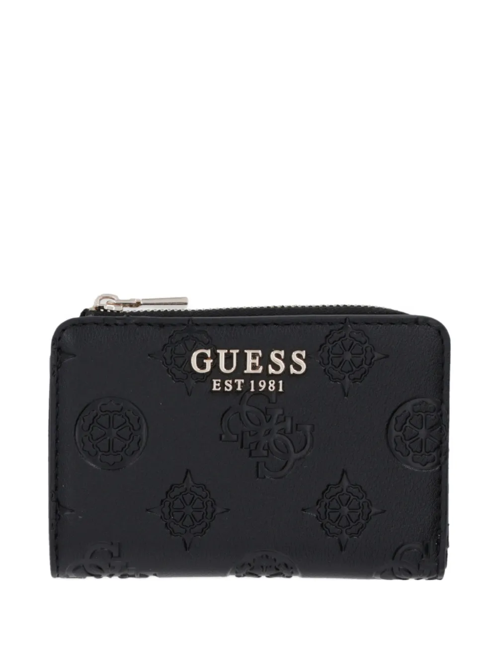 GUESS USA Laurel Peony logo-embossed bifold wallet - Nero
