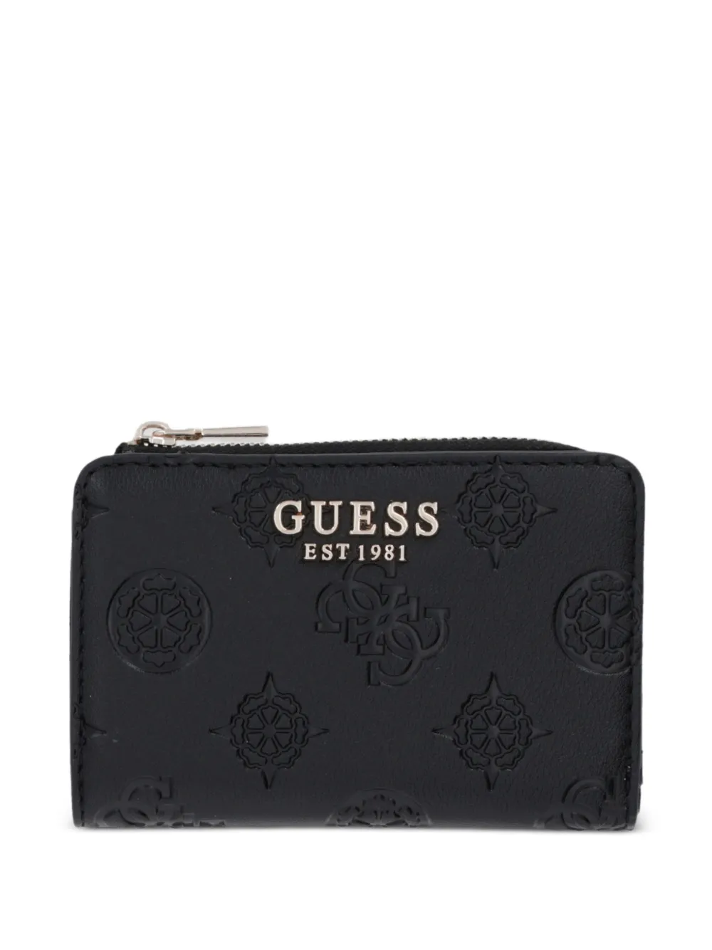 GUESS USA Laurel Peony logo-embossed bifold wallet - Nero