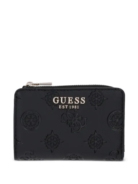 GUESS USA Laurel Peony logo-embossed bifold wallet