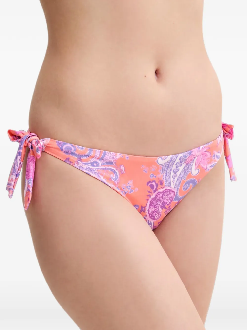 GUESS USA paisley-print side-tie bikini bottoms - Arancione
