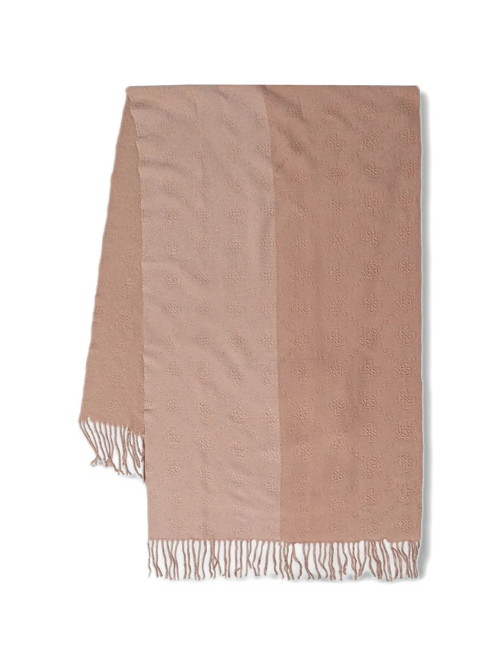 GUESS USA logo-jacquard fringed scarf - Toni neutri