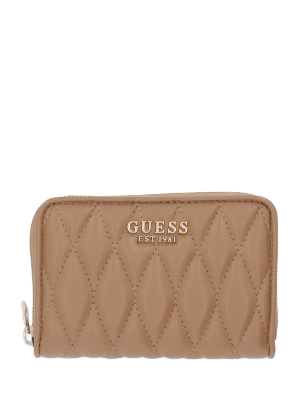 GUESS USA quilted logo-plaque wallet - Toni neutri