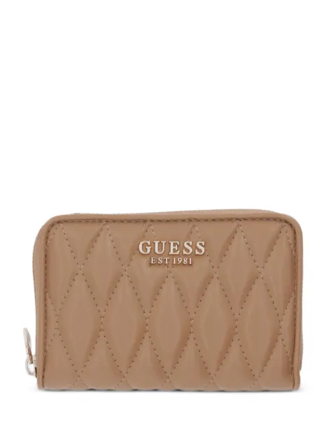 GUESS USA quilted logo-plaque wallet