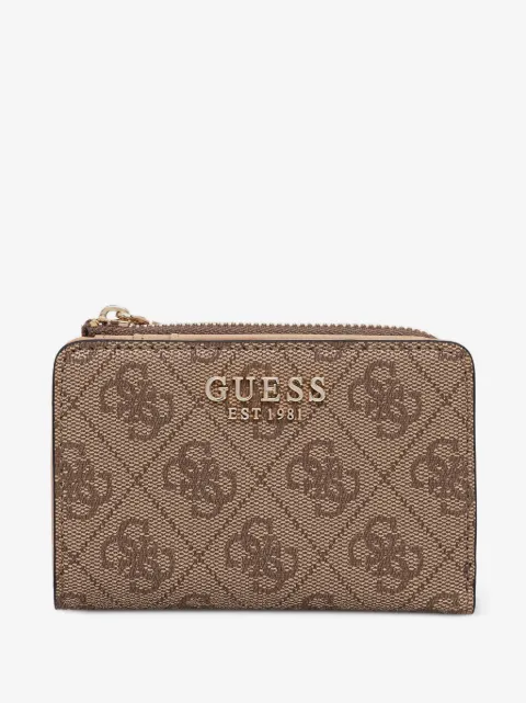 GUESS USA cartera con placa del logo y monograma estampado