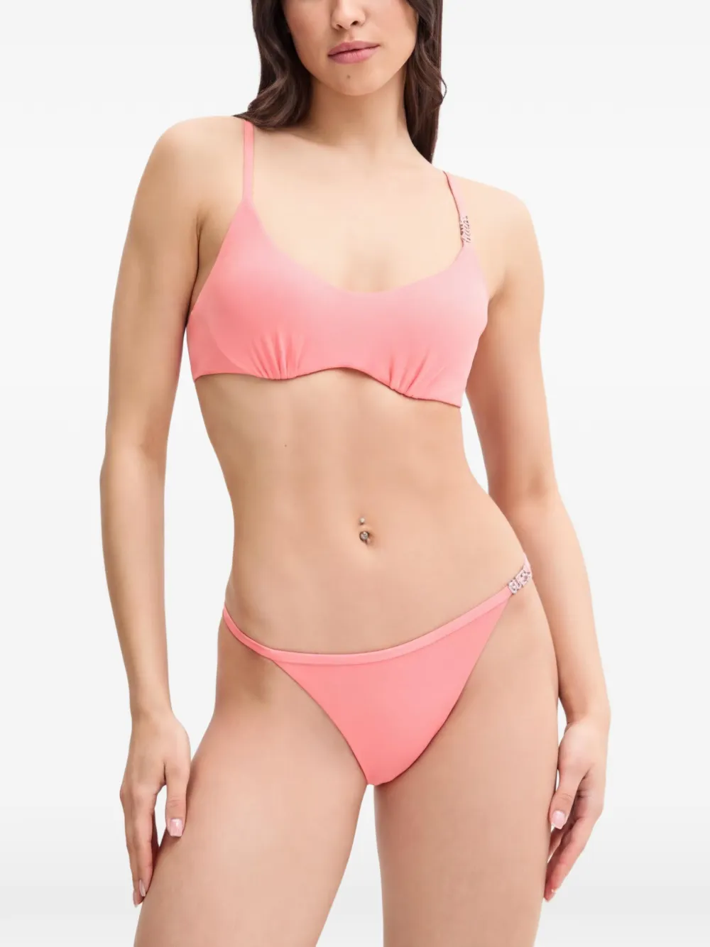 GUESS USA Bikinitop verfraaid met logo Roze