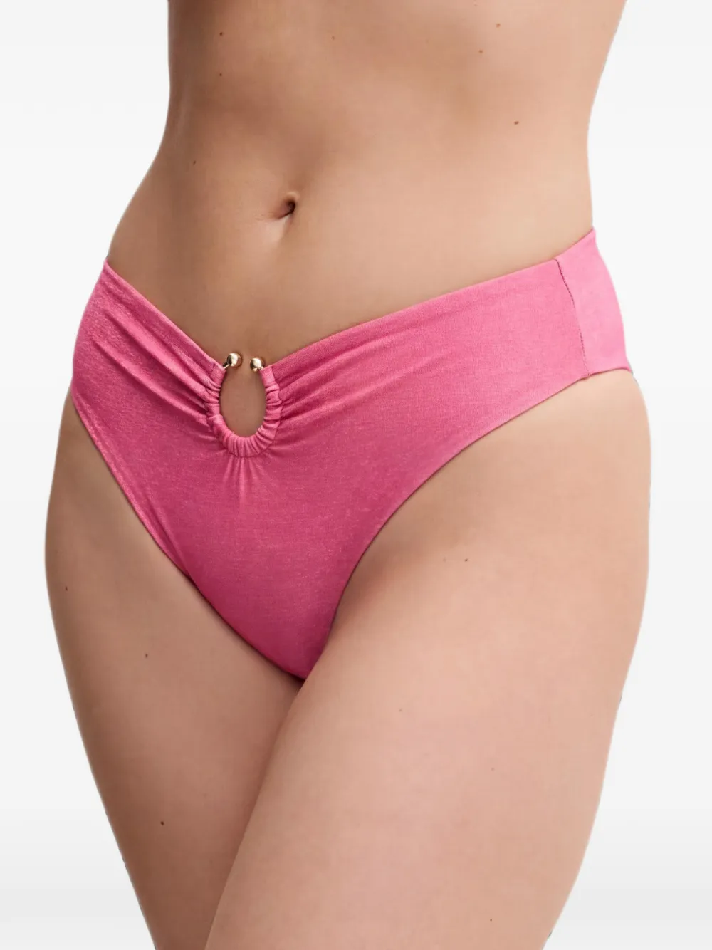 GUESS USA ring-detail bikini bottoms - Rosa