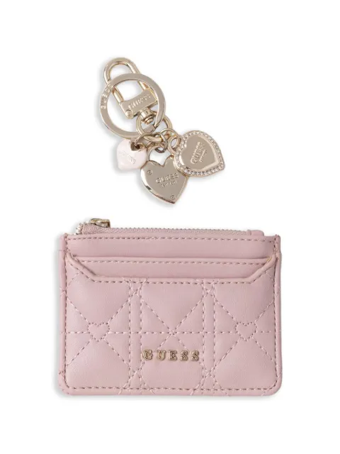 GUESS USA logo-plaque quilted cardholder