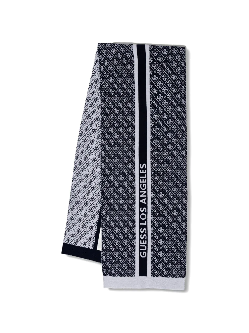 GUESS USA logo-print knitted scarf - Blu