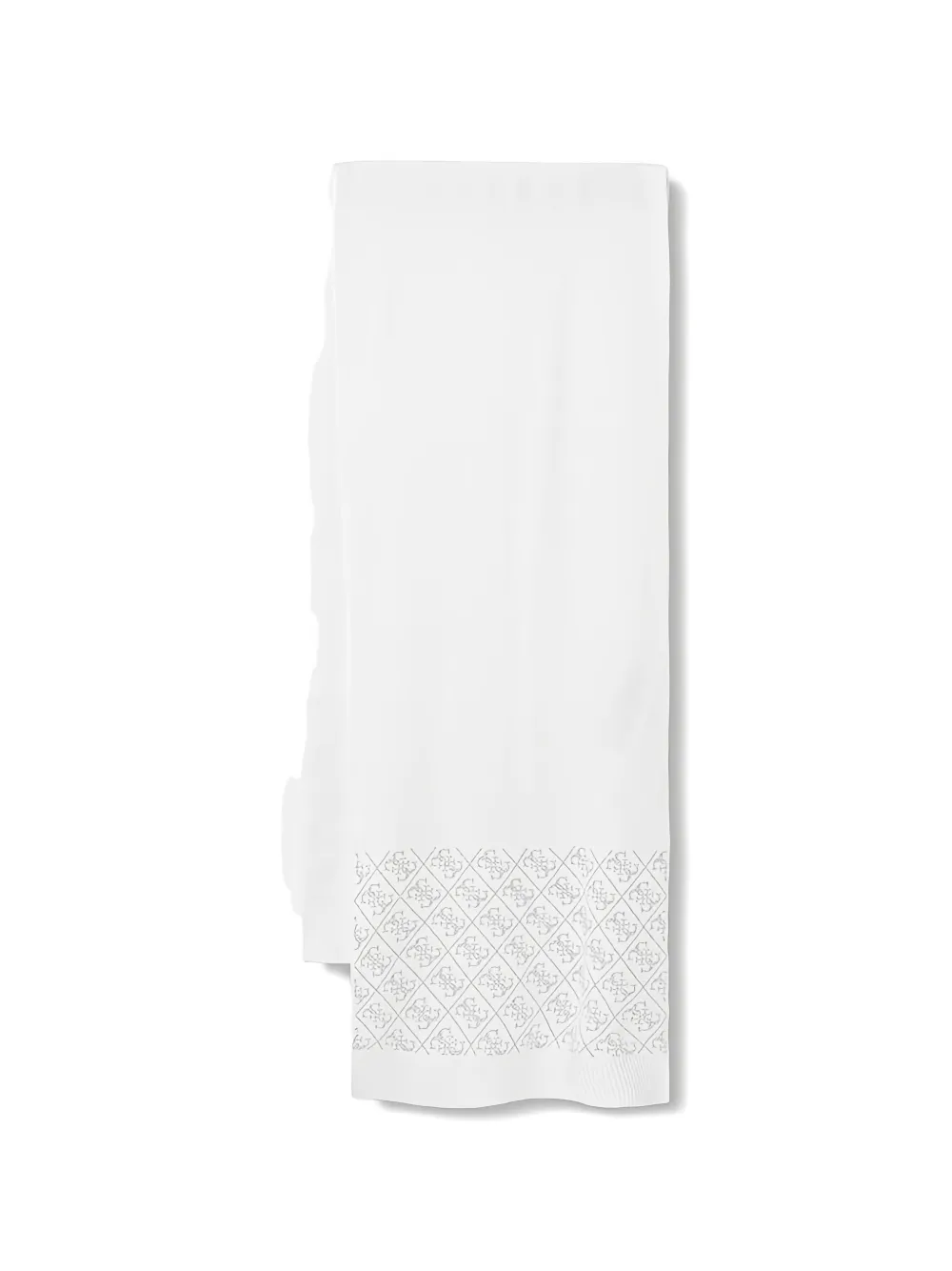 Guess Usa Logo-patterned Scarf In White