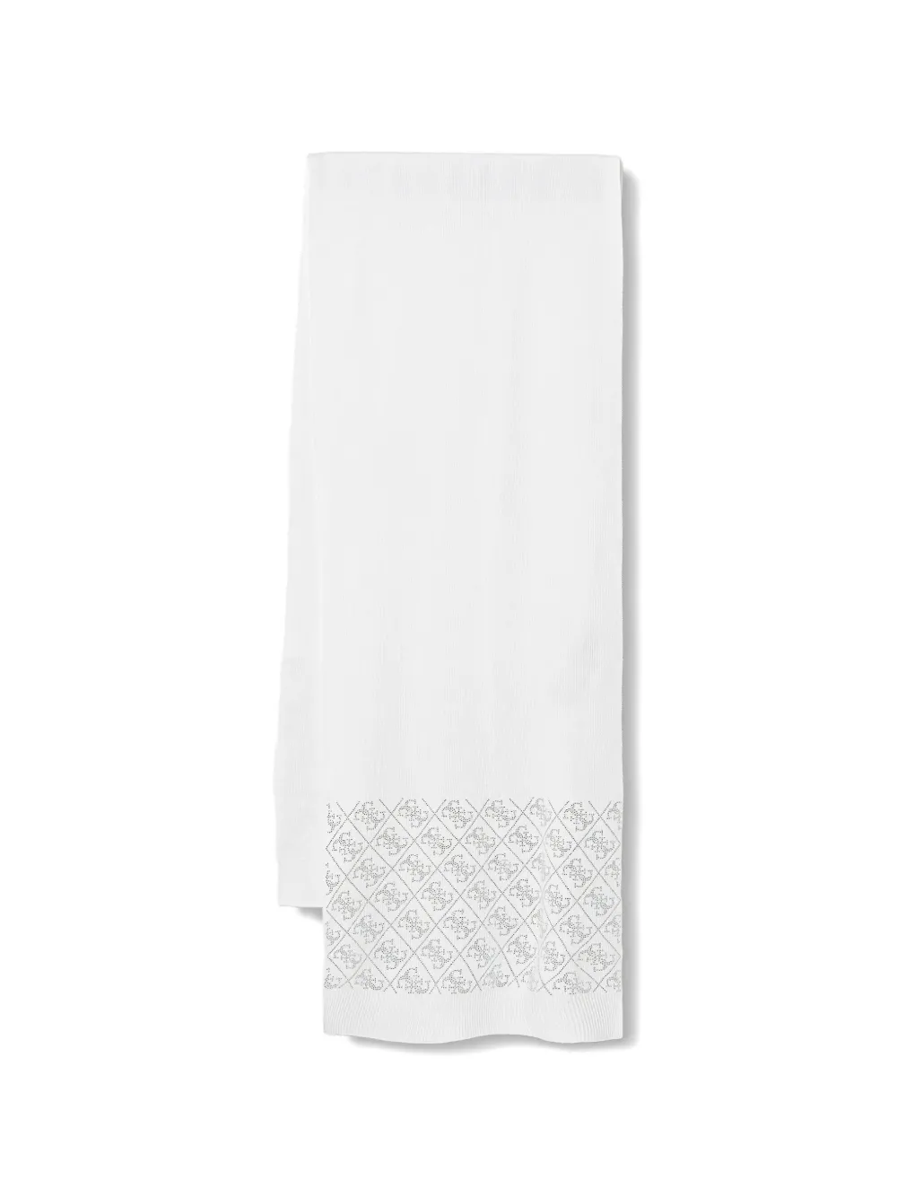 GUESS USA logo-patterned scarf - Bianco