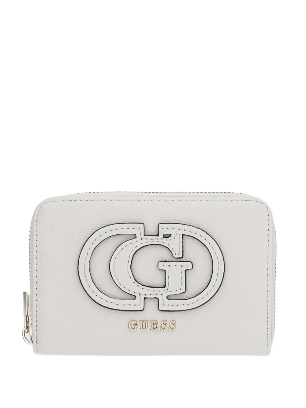 Guess Usa Calebra Logo Wallet In White