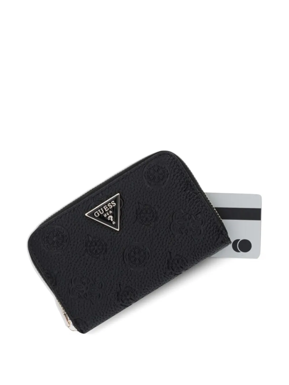 GUESS USA Cresidia portemonnee met logodetail Zwart