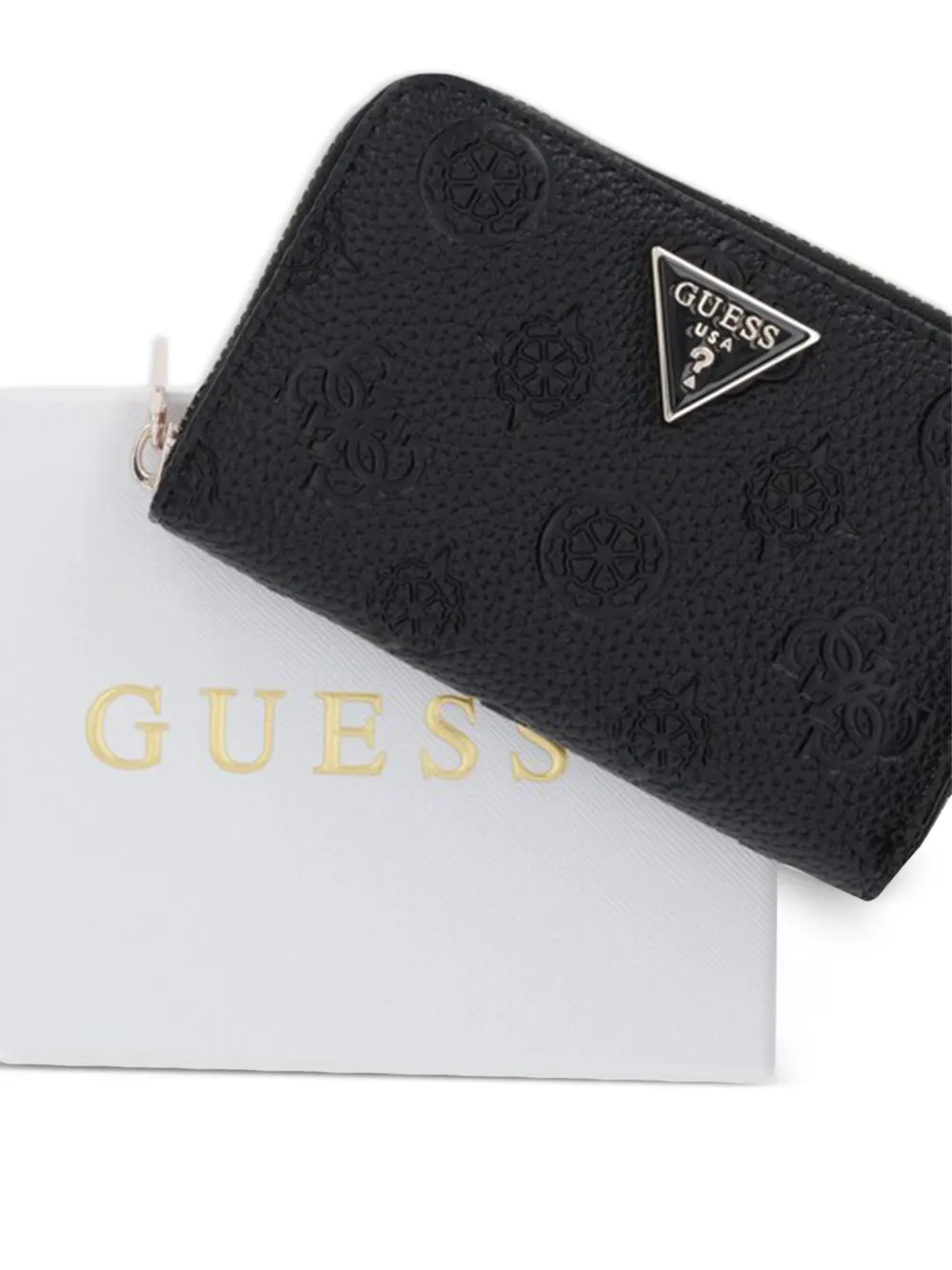 GUESS USA Cresidia portemonnee met logodetail Zwart