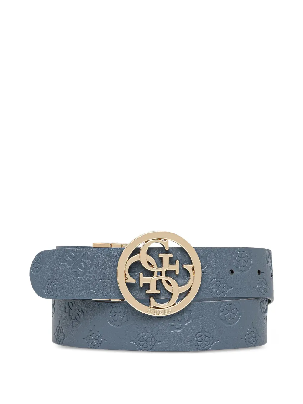 GUESS USA logo-buckle belt - Blu