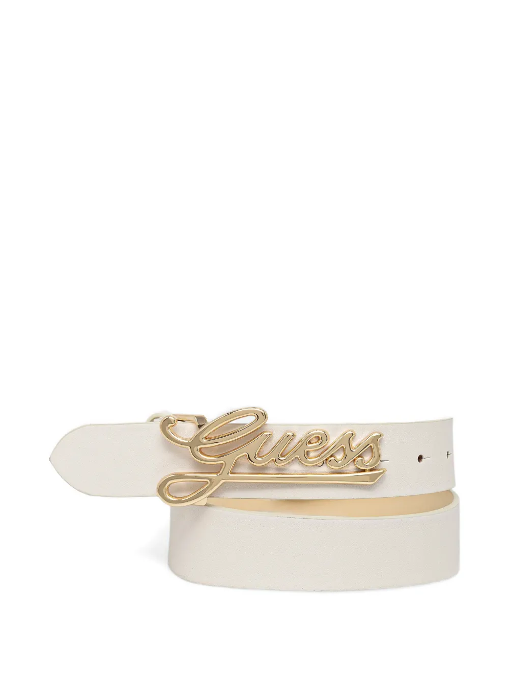 GUESS USA logo-plaque belt - Bianco