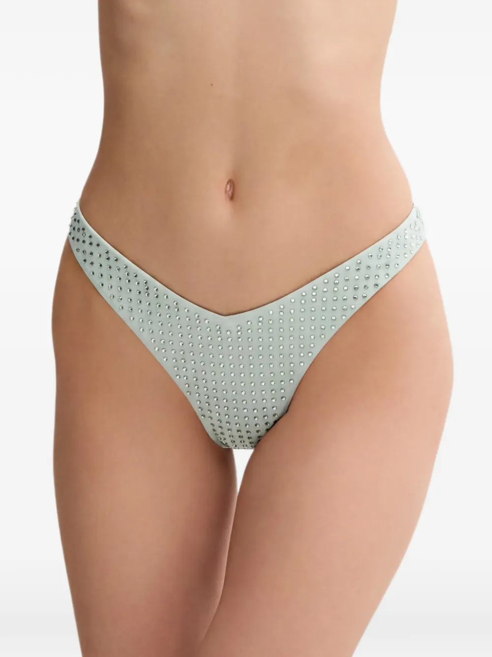 GUESS USA rhinestone-embellished bikini bottoms - Verde