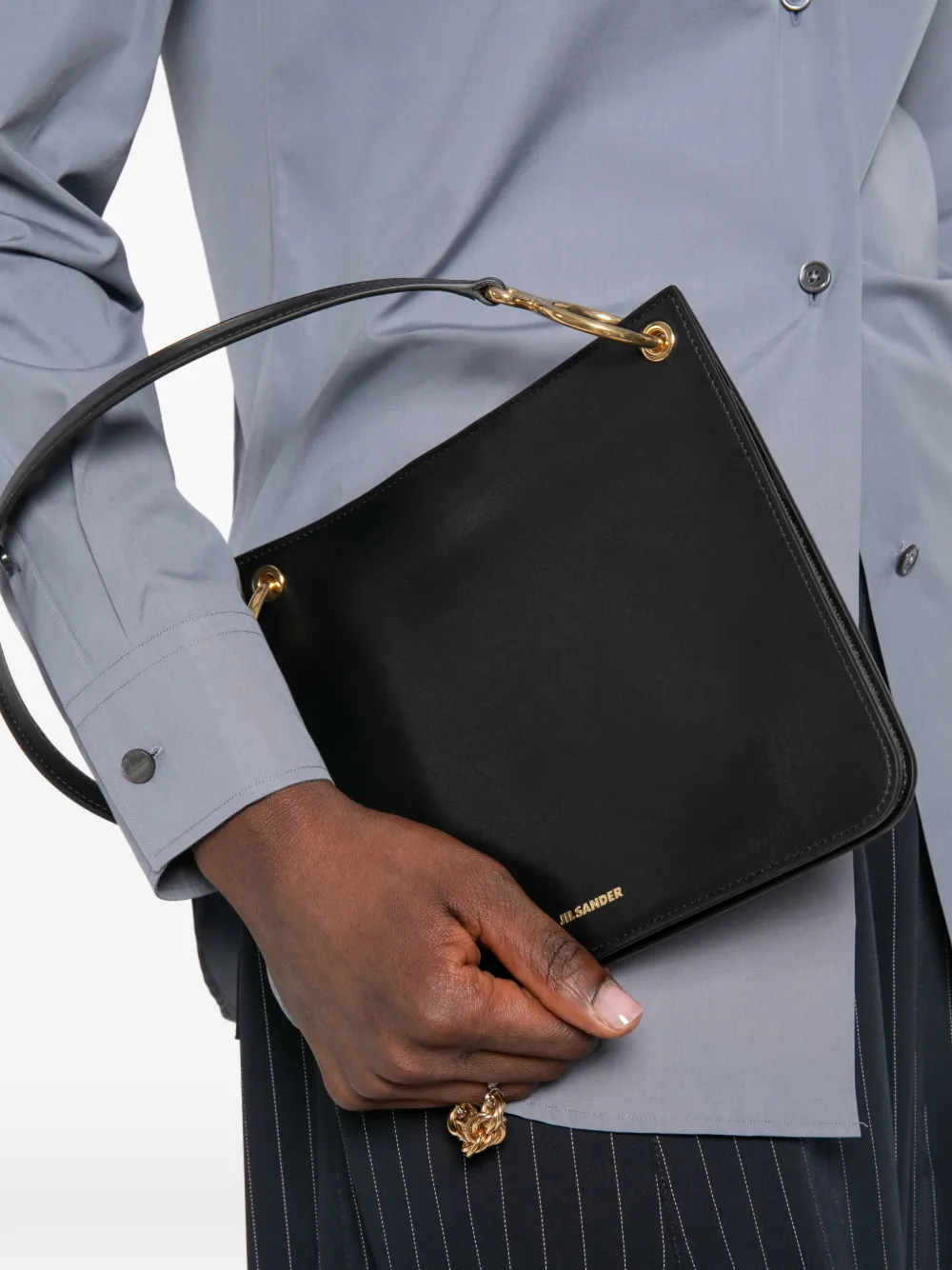Jil Sander レザー トートバッグ | ブラック | FARFETCH JP