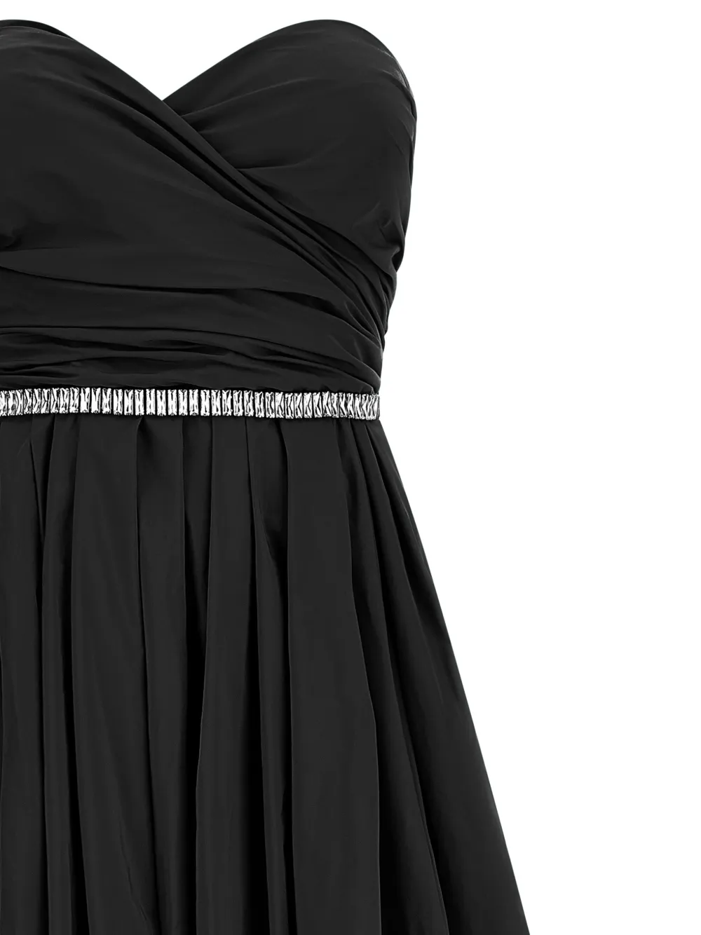 PINKO Off-shoulder asymmetrische jurk met sweetheart hals Zwart