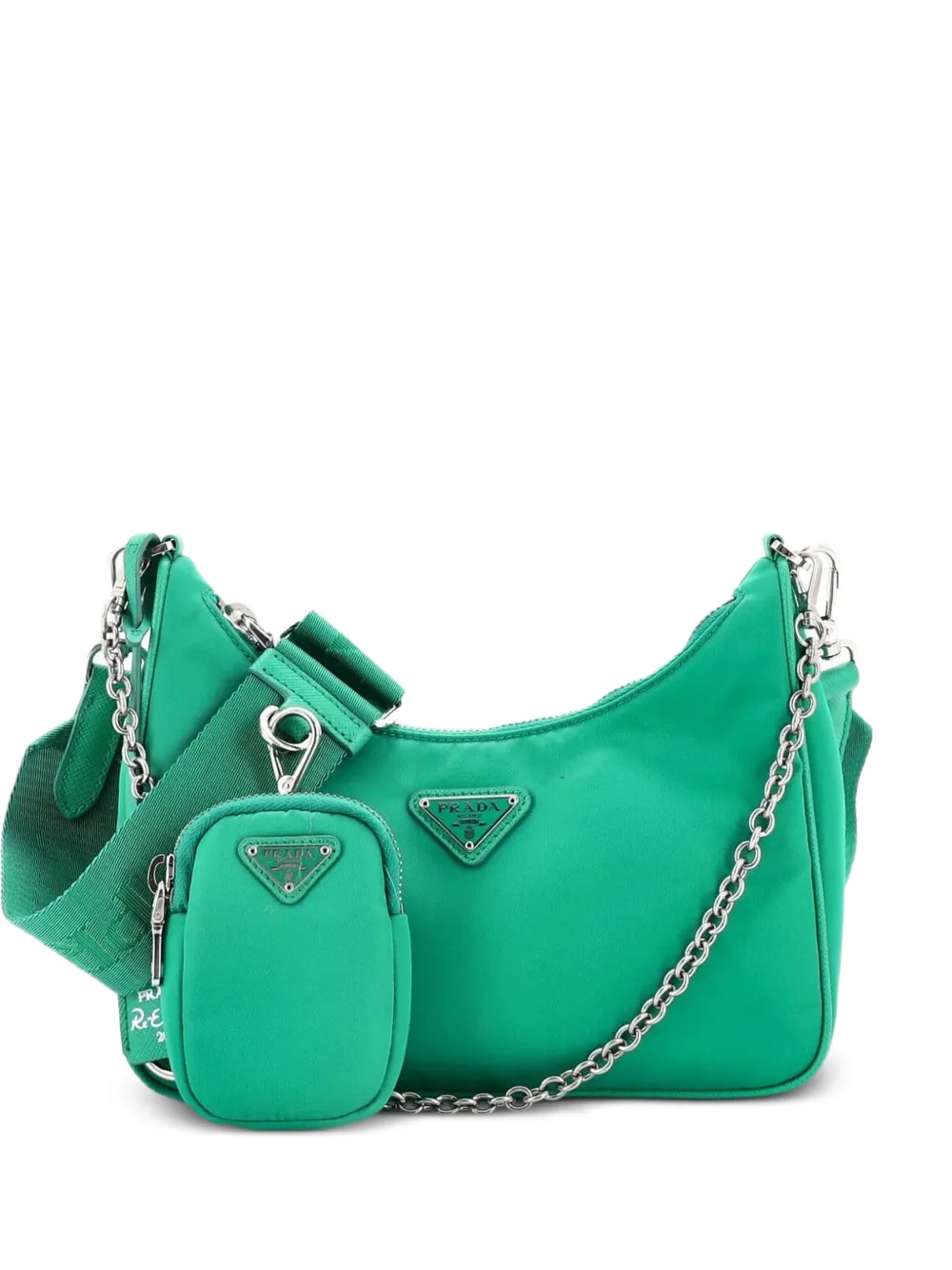 Prada Pre-Owned Re-Edition 2005 Shoulder Bag Tessuto Small crossbody bag - Verde